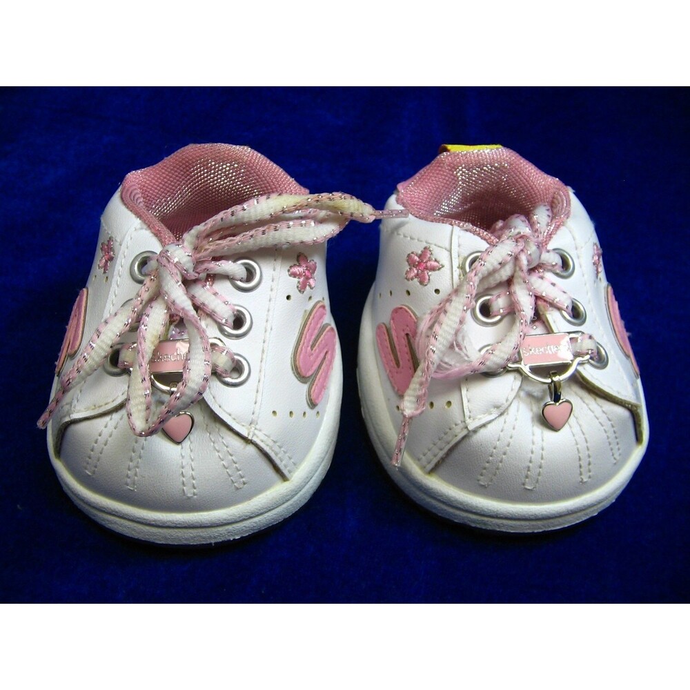 Skechers Build A Bear BABW Tennis Shoes Sneakers Pink White Lace Up
